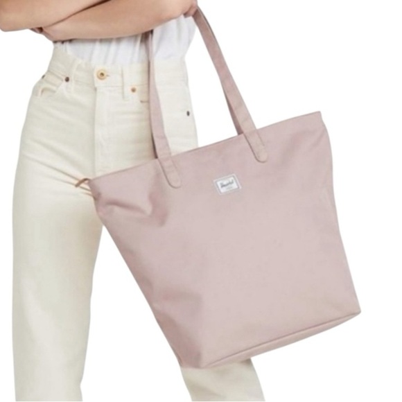Herschel Supply Co. Mica Canvas Tote Ash Rose Mauve pink  Bag Purse - Picture 1 of 13